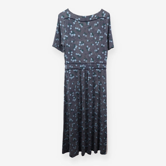 Blue floral dotty boden dress