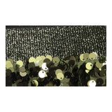 Midi Skirt Khaki Green All Over Sequins Metallic W