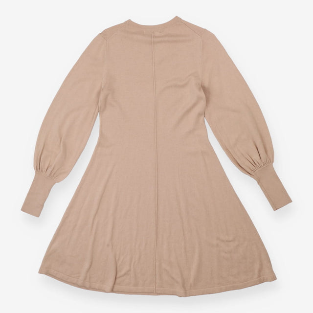 Cream Cashmere mix Knit Dress Long Sleeve