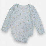 Bodysuit LS blue white bunnies
