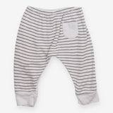 White front leggings with Black stripes