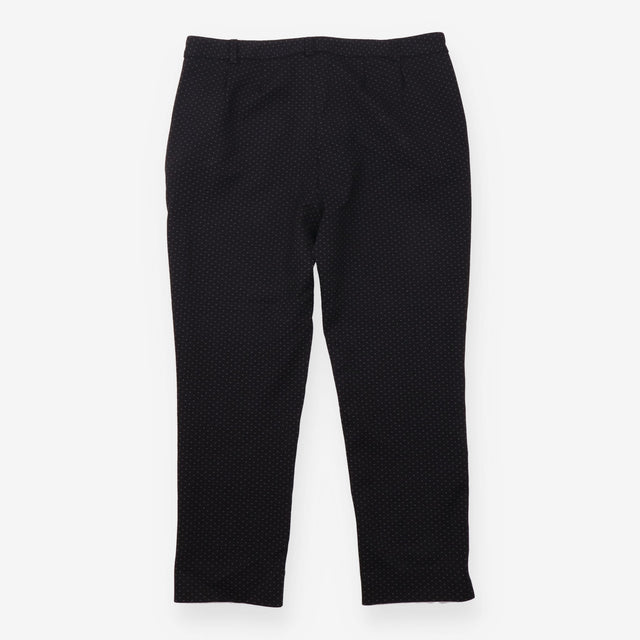Polka Dot Slim Fit Trousers Black