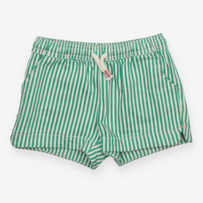 Shorts green white striped