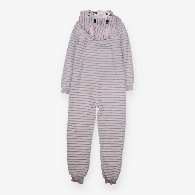 Onesie grey ribbed rabbit