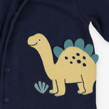Sleepsuit Navy with Yellow Dinosaur Applique
