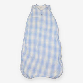 Sleeping Bag Blue Gingham with Boat Applique