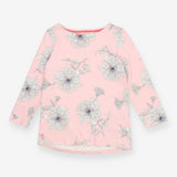 Joules Pink Large Flower Long Sleeve Top – 100% Co