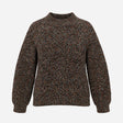 Charcoal Brown Marled Fleck Chunky Cotton Blend Ca