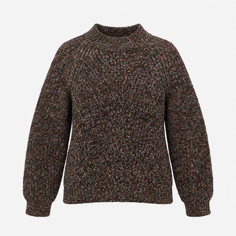 Charcoal Brown Marled Fleck Chunky Cotton Blend Ca