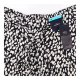 Shorts High Waisted Belted Spot Print Black White