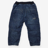 Jeans pull on navy waist cuff bottoms