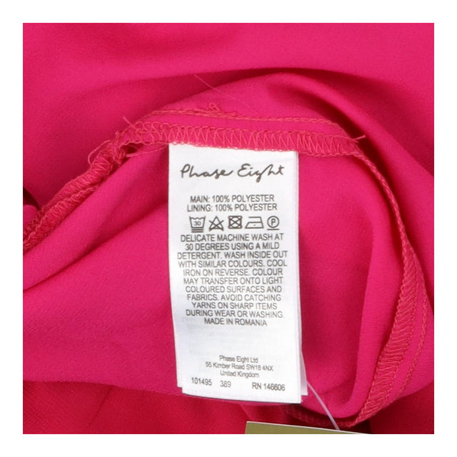 Magenta Wide‑Leg Trousers – Side Zip Tailored Fit