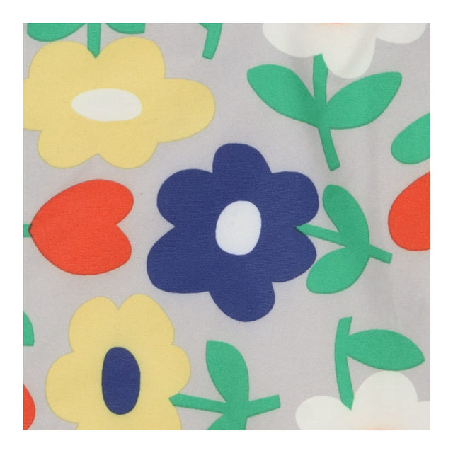 Pramsuit Grey Floral Blue Fleece Lined