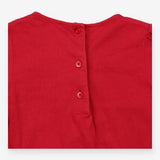 Tunic T-shirt Raspberry with Purple Floral Embroid