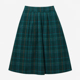 Pleated Midi Skirt Teal Green