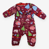 Pramsuit Purple Woodland Animals