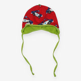 Red with Police Cars Baby Bonnet