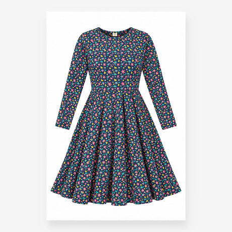 Cotton Floral Polka Dot Long Sleeve