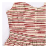Strappy Summer Dress with Striped Zebra Hem
