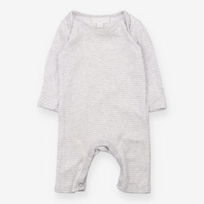 Sleepsuit footless grey white stripe 