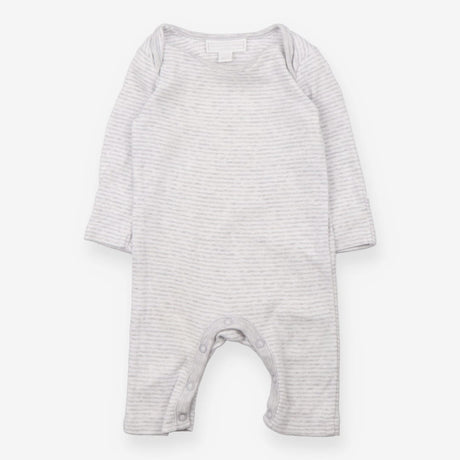 Sleepsuit footless grey white stripe 
