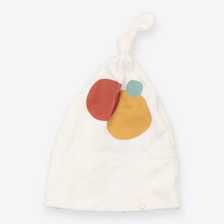 Baby hat white with colour circles