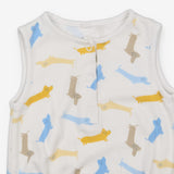 White Sausage Dogs Romper 