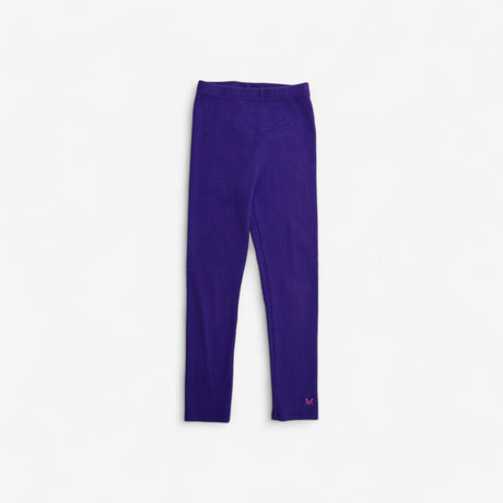 Purple Ribbed Leggings