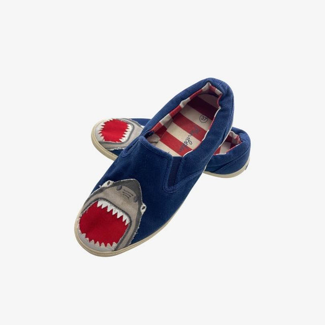 Blue Shark Slip on Pumps
