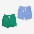 Shorts Green and Blue Striped 2-Pack