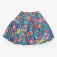 Jersey Skirt with Shorts - Blue Jungle Print