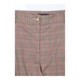 High Waisted Trousers Check Wide Leg