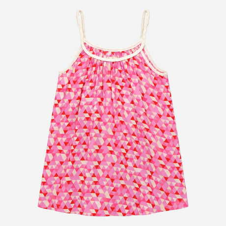Top Camisole Geometric Print Pink Red