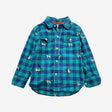Blue and Green Check Puppy Shirt