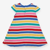 Dress bold colourful striped elephant