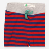 Joggers navy and red stripe green drawstring