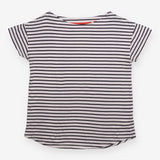 Breton Striped Cotton Modal Top Navy UK 14