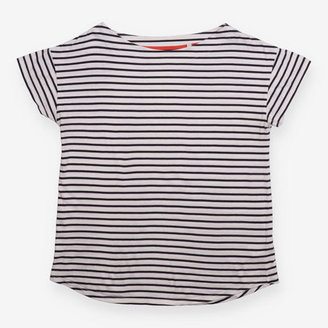 Breton Striped Cotton Modal Top Navy UK 14