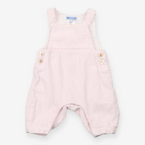 Pink ribbed dungarees