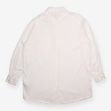 Blouse White Cotton Relaxed Long Sleeve
