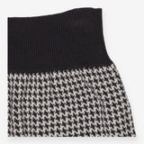 Maternity Knitted Skirt Grey and Cream Houndstooth