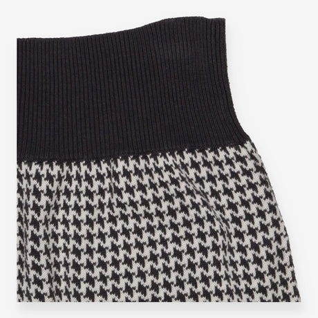 Maternity Knitted Skirt Grey and Cream Houndstooth