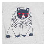 Sweatshirt grey bear red sunglasses