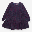 Dress long sleeve cord navy floral