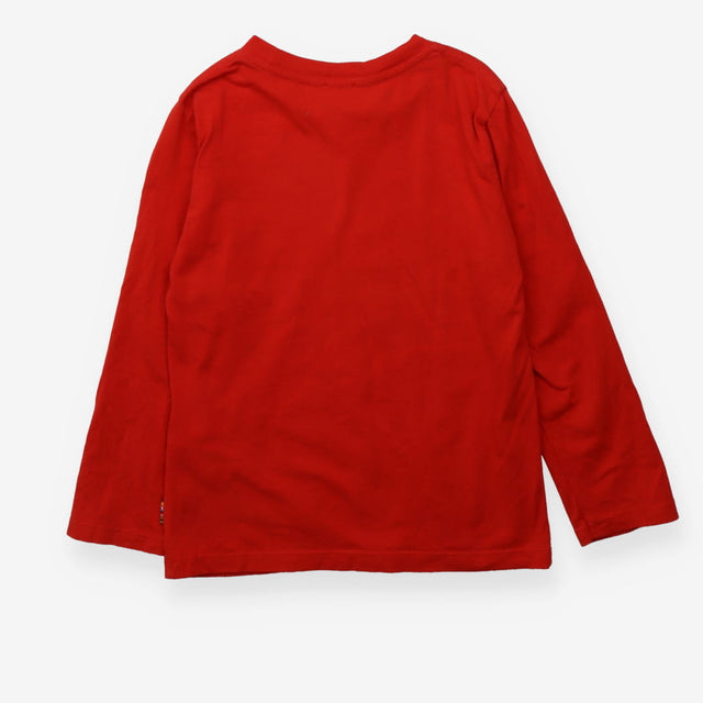 T-shirt Red Long Sleeve Skiing Zebra
