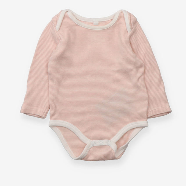 Bodysuit Long Sleeve Pink Stripe