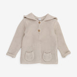 Cardigan Knit Hood toffee 