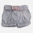 Grey shorts band legs pink edging