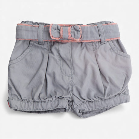 Grey shorts band legs pink edging