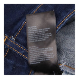 Dark Indigo Blue High Waist 5 Pocket Raw Hem Barre